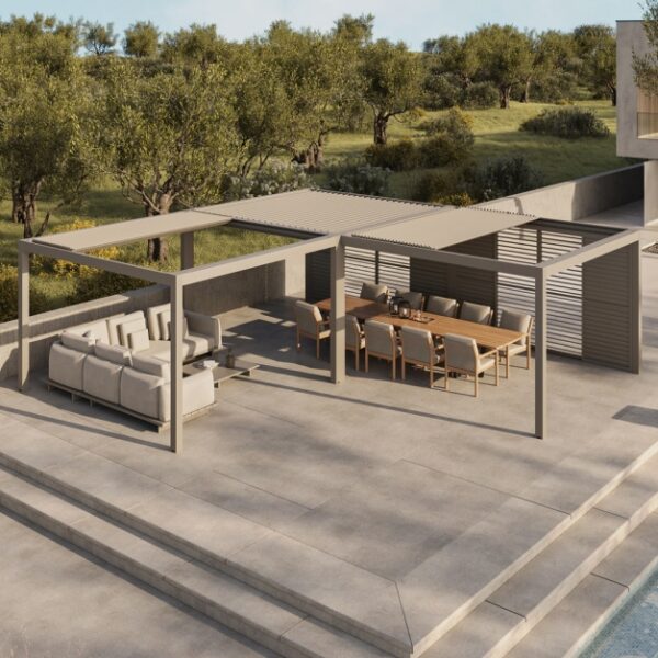 SUNS Luxe bioklimatska pergola z zložljivo streho