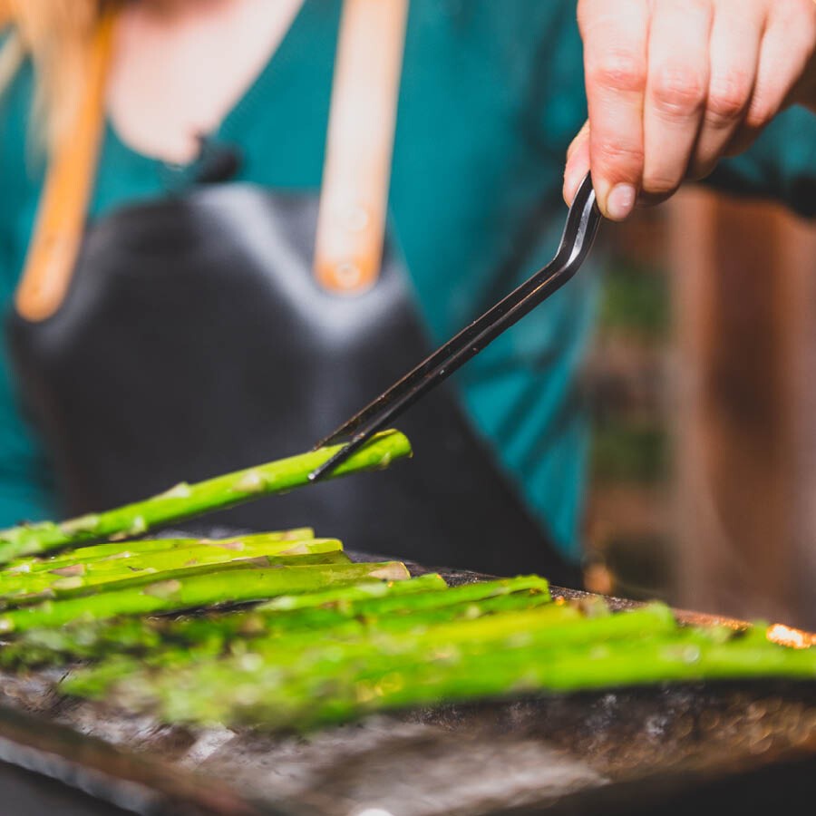 Yakiniku Ukrivljena pinceta za žar - slika 3