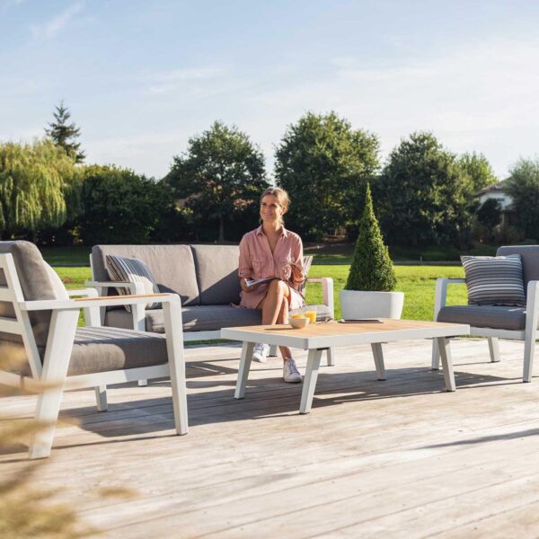 Alternative view of Gescova Guadeloupe zofa set – aluminij