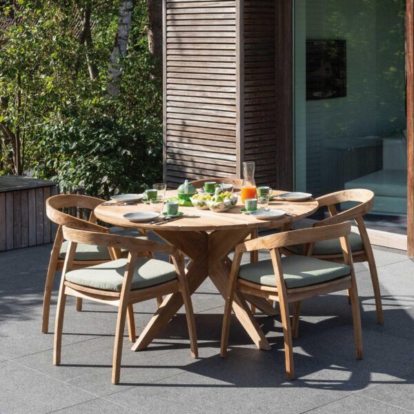 Gescova Java vrtna jedilna garnitura – tikovina