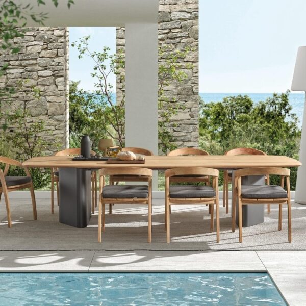 Gescova Rossi vrtna jedilna garnitura – tikovina