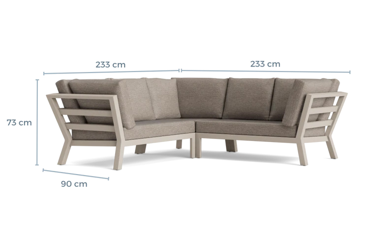 LIFE Timber vrtna sedežna garnitura - aluminij - slika 5
